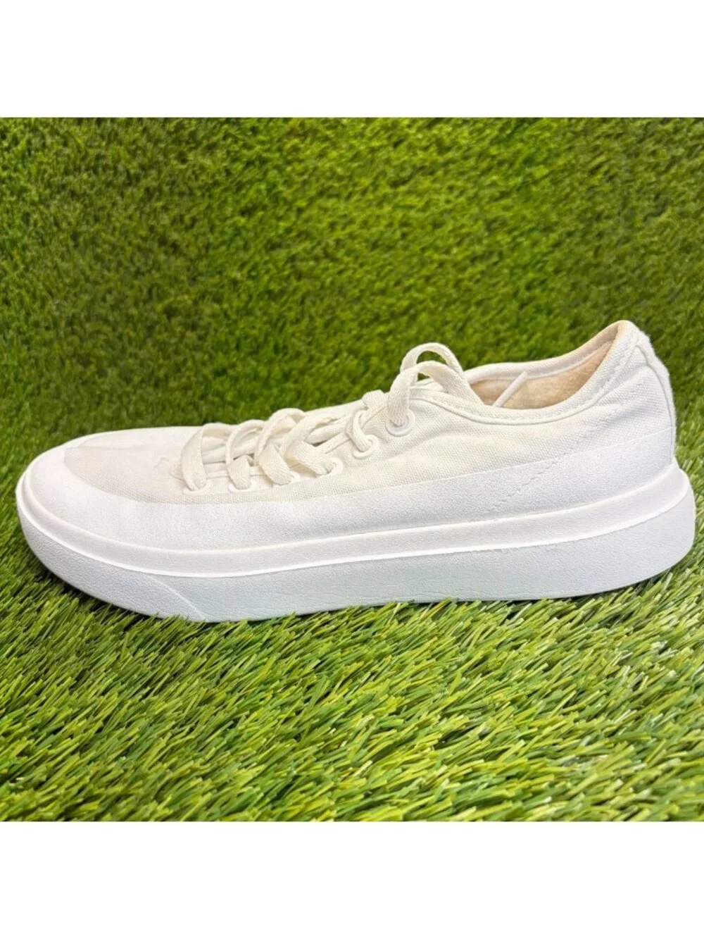 Allbirds Canvas Pipers 2 Womens Size 8.5 White Athletic Walking Shoes Sneakers